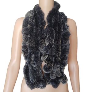 DANIER rabbit fur scarf Scandinavian Bohemian boho hippie